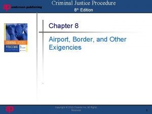 Criminal Justice Procedure 8 th Edition Book Cover