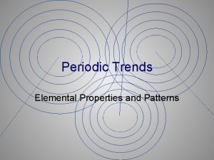 Periodic Trends Elemental Properties and Patterns The Periodic