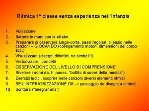 Ritmica 1 classe senza esperienza nellinfanzia 1 2