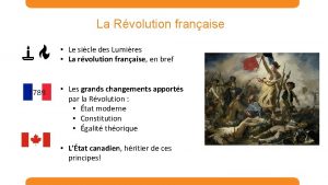 La Rvolution franaise Le sicle des Lumires La