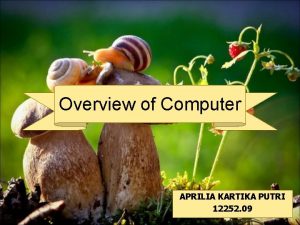 Overview of Computer APRILIA KARTIKA PUTRI 12252 09