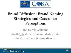 Brand Diffusion Brand Naming Strategies and Consumer Perceptions