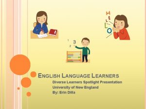 ENGLISH LANGUAGE LEARNERS Diverse Learners Spotlight Presentation University