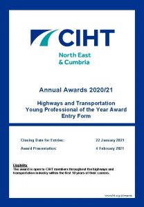 Annual Awards 202021 Highways and Transportation Young Professional