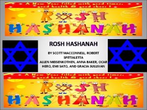 ROSH HASHANAH BY SCOTT MACCONNELL ROBERT SPITTALETTA ALLEN