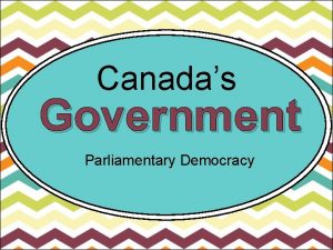 Canadas Government Parliamentary Democracy Leadership 1 Head of
