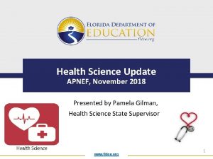Health Science Update APNEF November 2018 Presented by