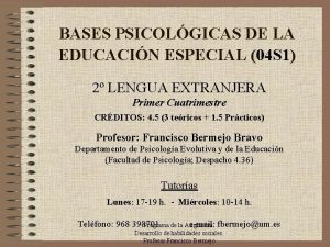 BASES PSICOLGICAS DE LA EDUCACIN ESPECIAL 04 S