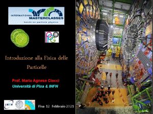 Introduzione alla Fisica delle Particelle Prof Maria Agnese