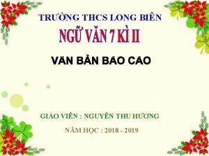 TRNG THCS LONG BIN GIO VIN NGUYN THU