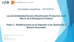 Novedades Impositivas 23122019 Ley de Solidaridad Social y