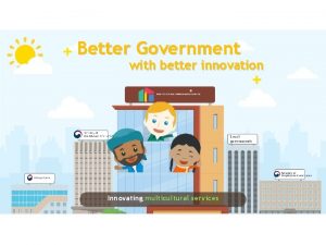 Better Government with better innovation Local governments Innovating