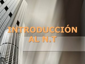 INTRODUCCIN AL N T PERIODO INTERTESTAMENTARIO PREDICACION DE