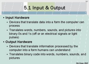 5 1 5 1 Input Output Input Hardware