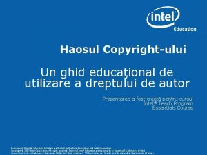 Haosul Copyrightului Un ghid educaional de utilizare a