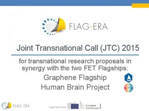 Joint Transnational Call JTC 2015 for transnational research