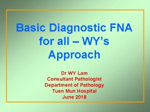 Basic Diagnostic FNA for all WYs Approach Dr