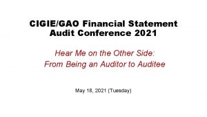 CIGIEGAO Financial Statement Audit Conference 2021 Hear Me