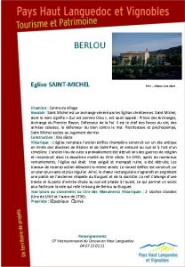 BERLOU Eglise SAINTMICHEL PHLV Alliance Consultant Situation Centre