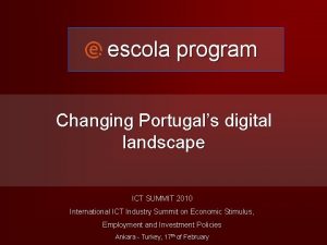 escola program Changing Portugals digital landscape ICT SUMMIT