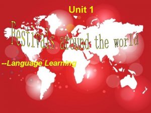 Unit 1 Language Learning l Some useful Phrases