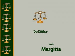 Die Ditkur von Margitta Ein Mann rief bei