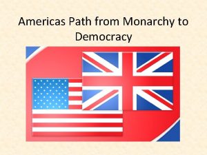 Americas Path from Monarchy to Democracy Path from