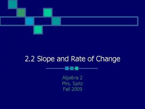 2 2 Slope and Rate of Change Algebra