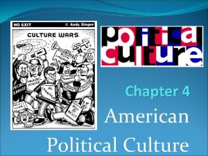 Chapter 4 American Political Culture Political Culture Definition