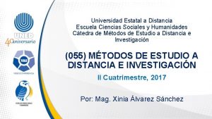 Universidad Estatal a Distancia Escuela Ciencias Sociales y