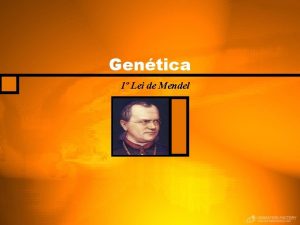 Gentica 1 Lei de Mendel Quem foi Mendel