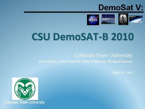 Demo Sat V CSU Demo SATB 2010 Colorado