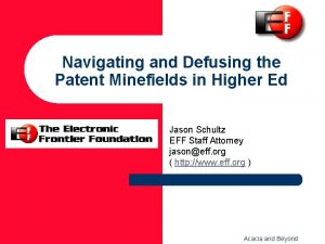 Navigating and Defusing the Patent Minefields in Higher