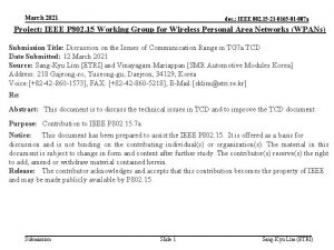 March 2021 doc IEEE 802 15 21 0165