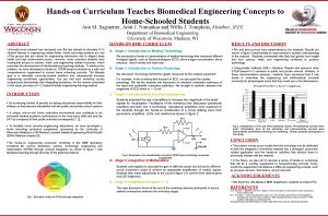 Handson Curriculum Teaches Biomedical Engineering Concepts to HomeSchooled