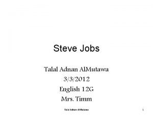 Steve Jobs Talal Adnan Al Mutawa 332012 English