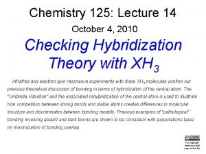 Chemistry 125 Lecture 14 October 4 2010 Checking