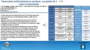 Tuberculosis multirresistente en escolares a propsito de 2