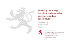 Financing the energy transition and renewable energies in