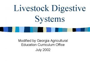 Livestock Digestive Systems Modified by Georgia Agricultural Education
