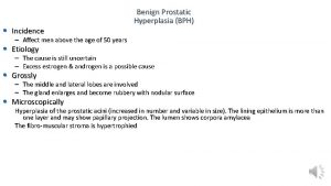 Incidence Benign Prostatic Hyperplasia BPH Affect men above