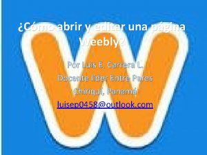 Cmo abrir y editar una pgina Weebly Por