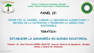 Tercera Conferencia Econmica Nacional Comit Tcnico Productividad e