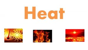 Heat Lesson 3 learning intention To identify how