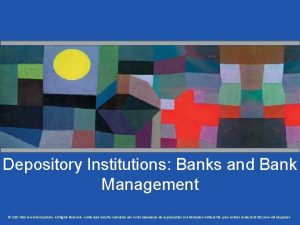 Depository Institutions Banks and Bank Management 2017 Mc