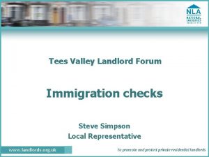 Tees Valley Landlord Forum Immigration checks Steve Simpson