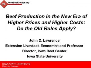 Iowa Beef Center org Beef Production in the