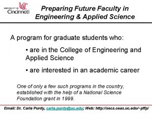 Preparing Future Faculty in Engineering Applied Science A