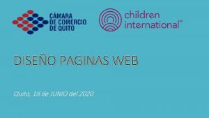 DISEO PAGINAS WEB Quito 18 de JUNIO del