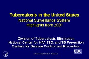 Tuberculosis in the United States National Surveillance System